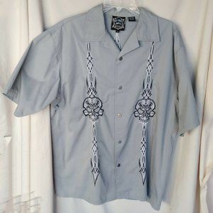 Hard Chrome Size XL Skull Tribal Pinstripe Snap Up